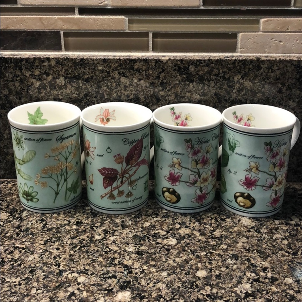 Crown Trent Fine Bone China Tea Cups set of 4 - Picture 2 of 6